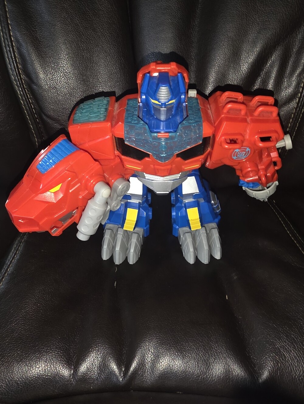 Playskool Transformers Rescue Bots 9" Optimus Prime T-Rex  Optimus Primal